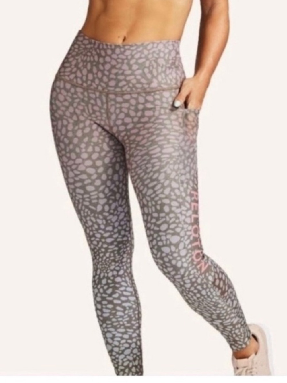 Peloton x WITH Animal Print Pocket Leggings Women's L Activewear